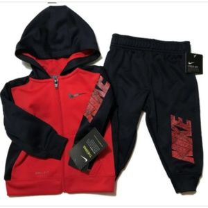 Nike Baby Boys Full Zip Hoodie & Pant Set 12 Month